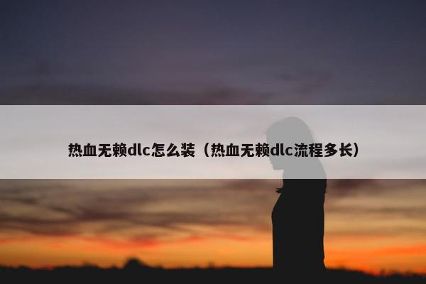 热血无赖dlc怎么装（热血无赖dlc流程多长）