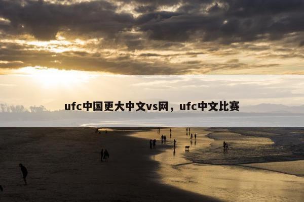 ufc中国更大中文vs网，ufc中文比赛