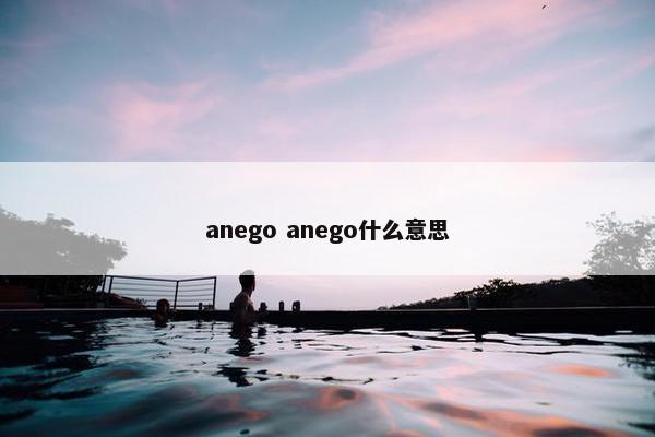 anego anego什么意思