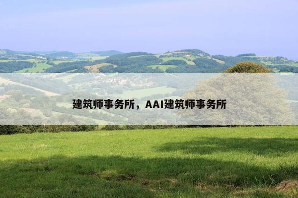 建筑师事务所，AAI建筑师事务所