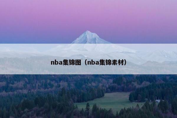 nba集锦图（nba集锦素材）