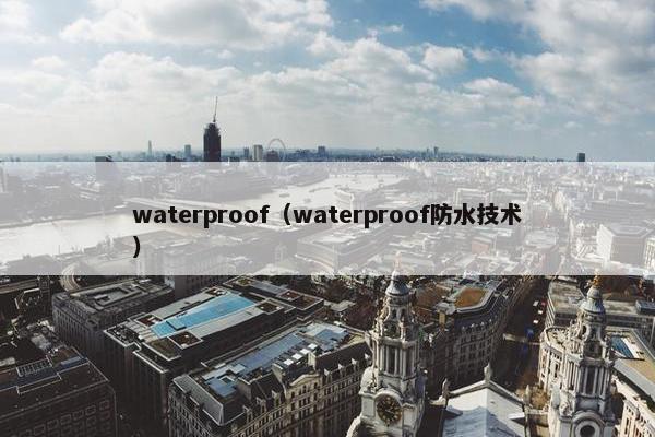 waterproof（waterproof防水技术）