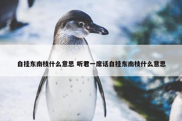 自挂东南枝什么意思 听君一席话自挂东南枝什么意思