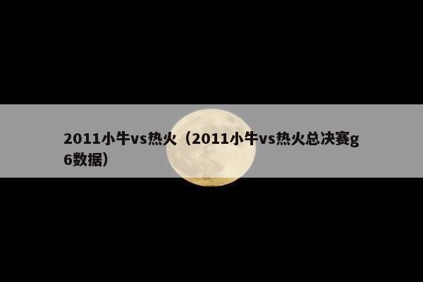 2011小牛vs热火（2011小牛vs热火总决赛g6数据）